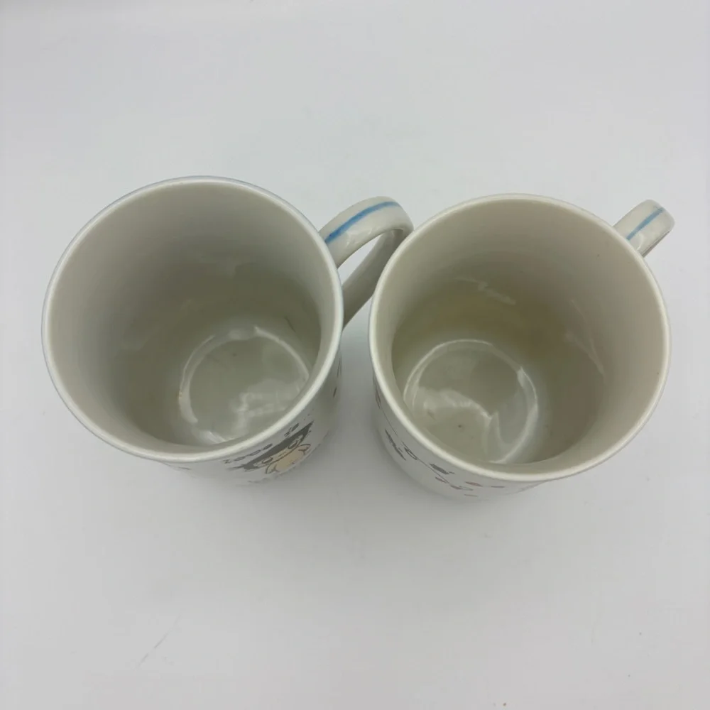 Vintage Love Is... 1972 Whimsical Ceramic Cartoon Mugs - (Set of 2)